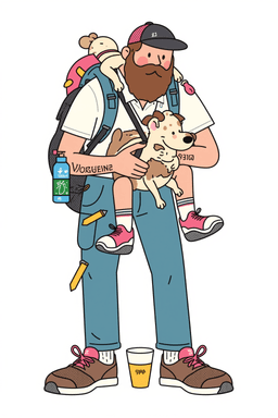 man and his loyal companion